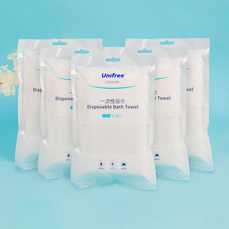 【Unifree】一次性纯棉浴巾5条