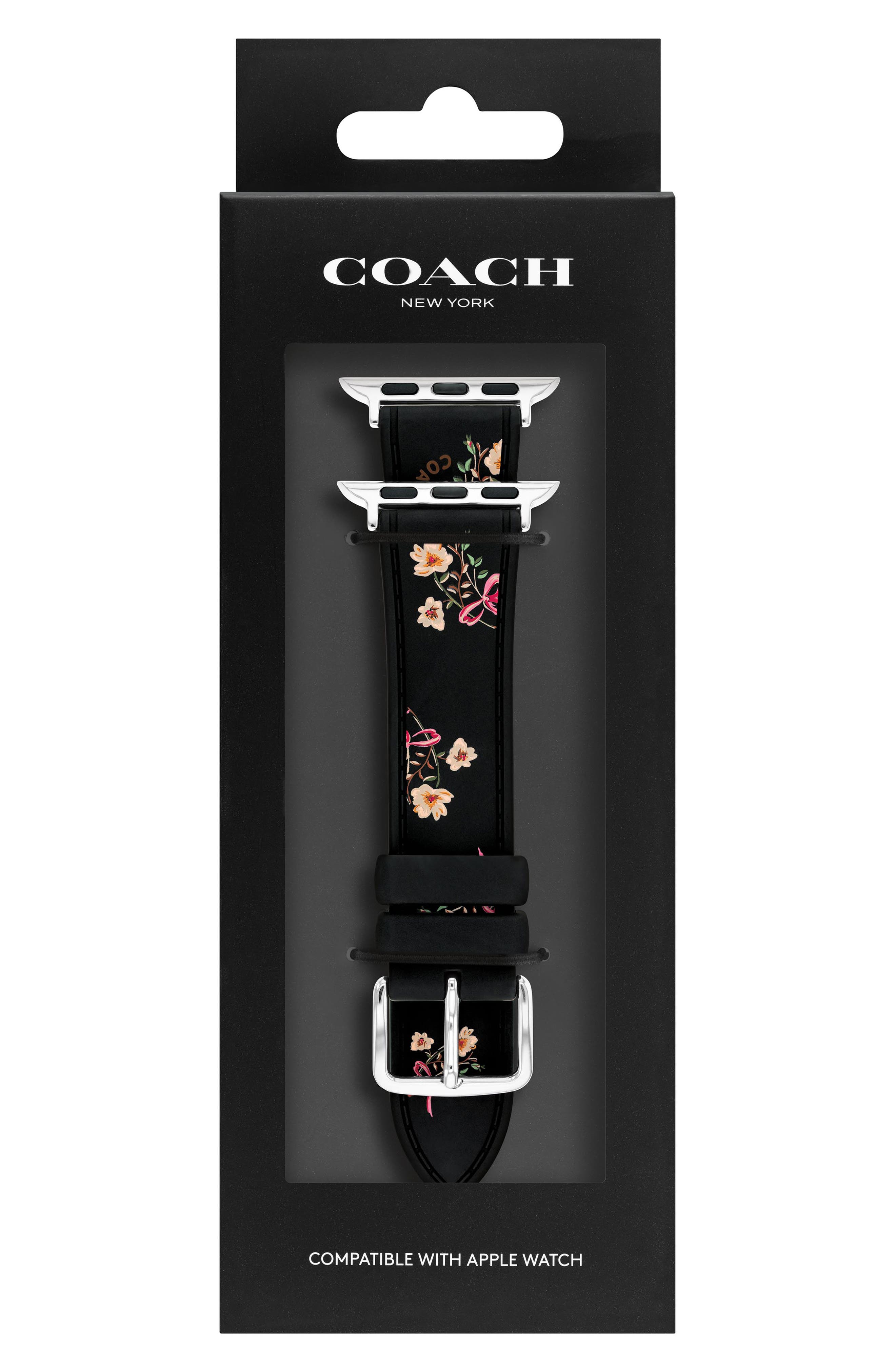 COACH Floral Print Silicone Apple Watch® Watchband