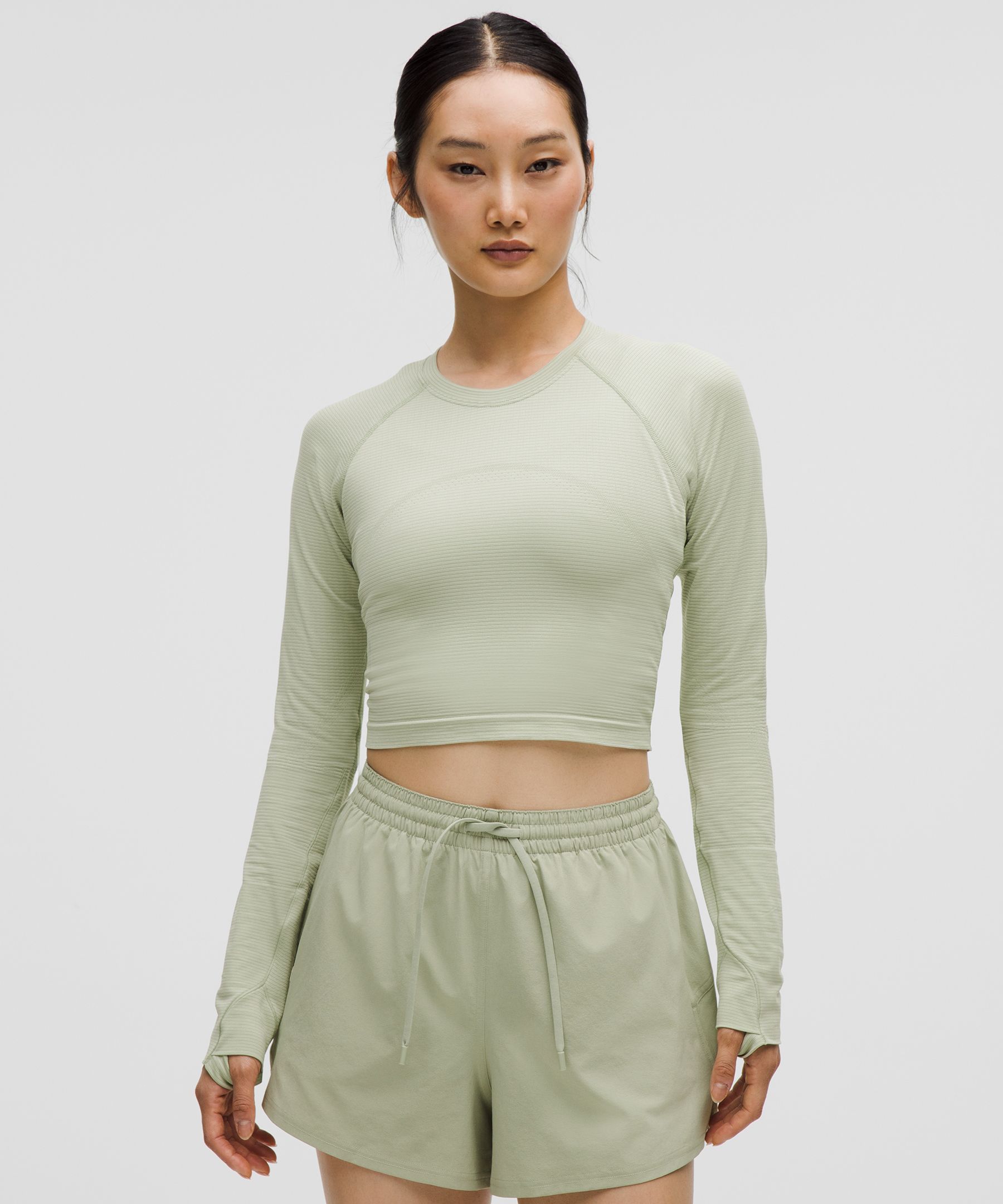 Lululemon Swiftly Tech Cropped女士长袖T恤 2.0