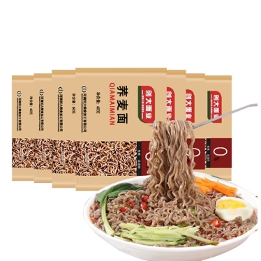 低至7元包邮！创大0脂荞麦面60g×10包