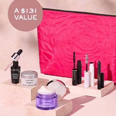 兰蔻情人节系列上线！Lancôme官网 买1.7oz超修小黑瓶 送$279全礼
