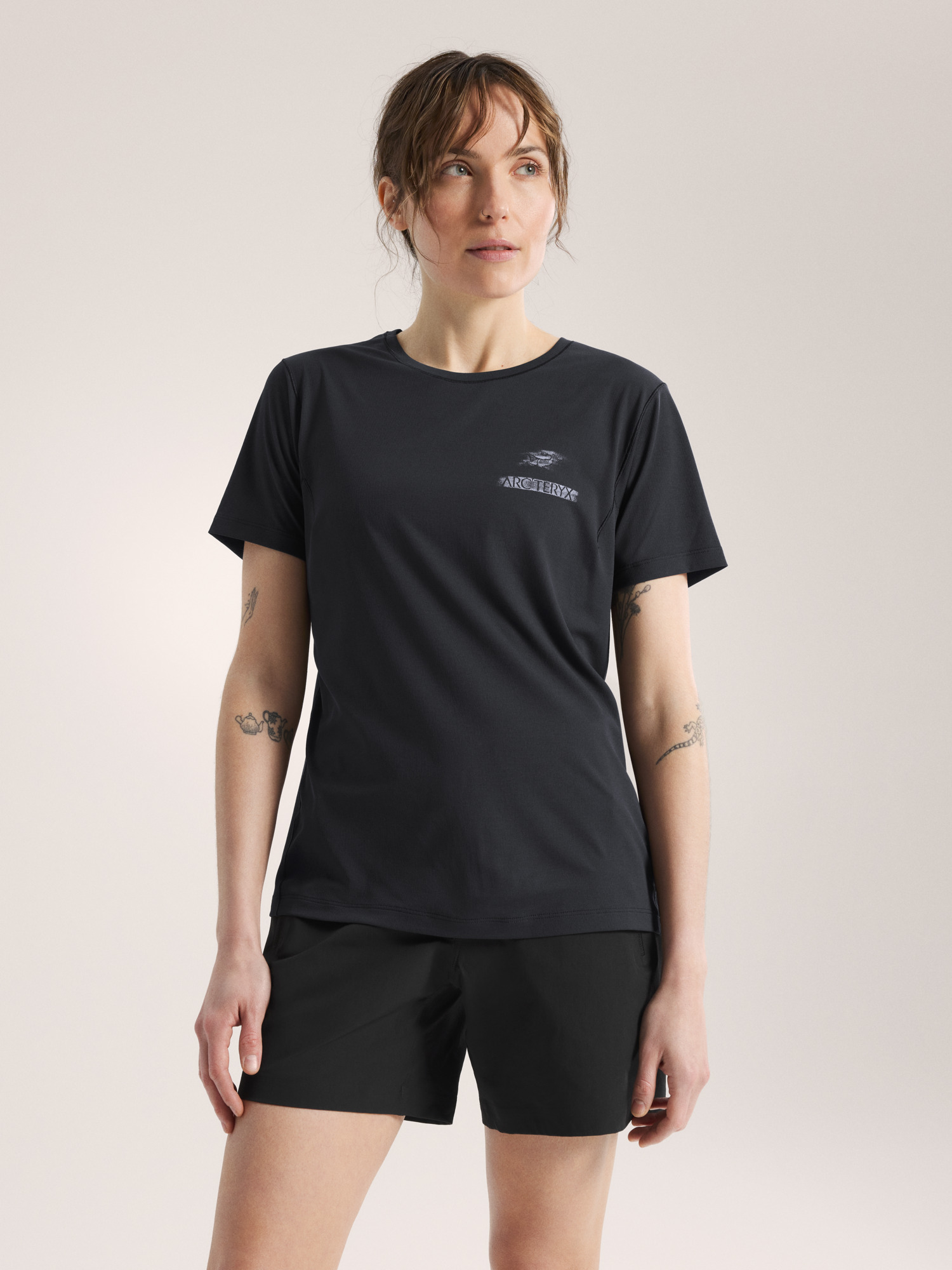 Arcteryx Sunna Speed Bird Crew Shirt SS Women's Black S