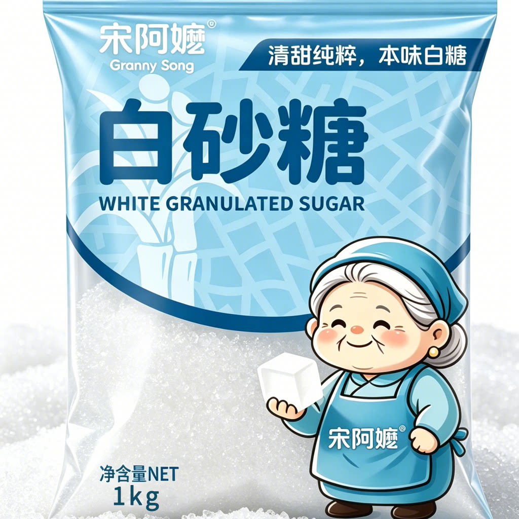 2斤云南一级白砂糖宋阿嬷云南甘蔗一级白砂糖多道熬制甜味纯正1kg