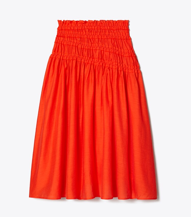 tory burch Smocked Viscose Skirt