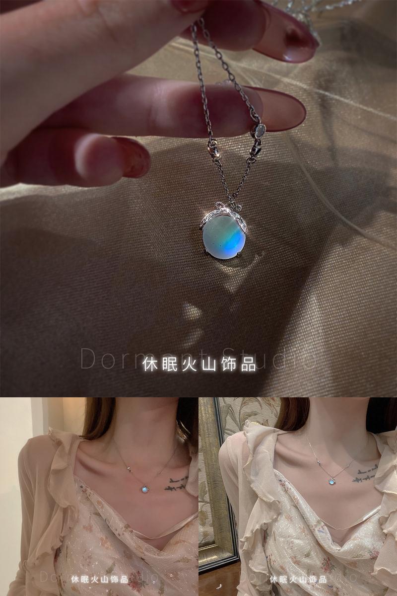 【休眠火山】心动萤火复古巴洛克锁骨链
