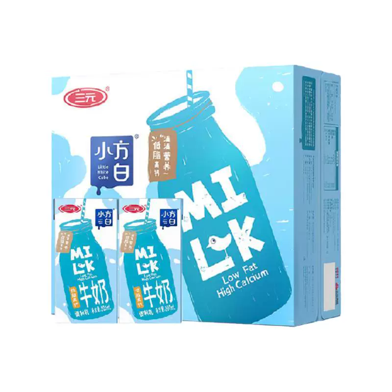 三元小方白调制乳200ml×24盒