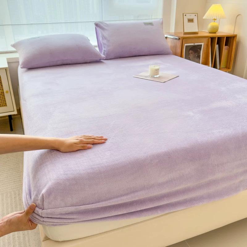 【全尺寸一个价】牛奶绒加绒床笠