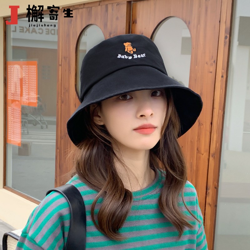 檞寄生 女夏季大檐双面遮阳帽渔夫帽