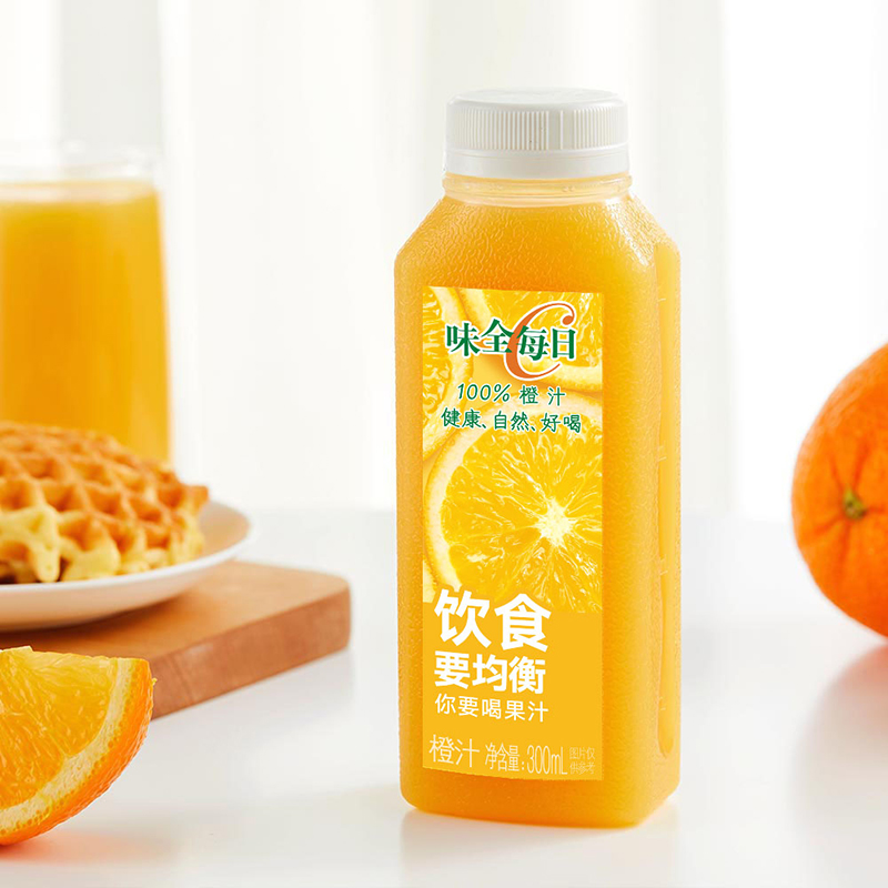 【拍12件】味全每日C鲜橙汁百分百果汁