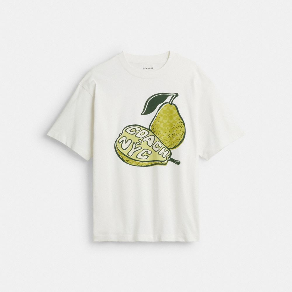 coach pear relaxed t shirt in organic cotton CY576-NFY