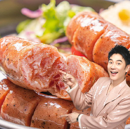 29.9元包邮！亚明 梦8火山石纯肉肠500g*2袋