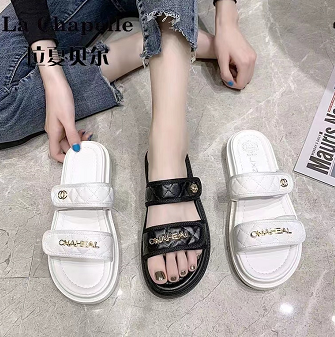 29.9元包邮！拉夏贝尔小香风拖鞋女款