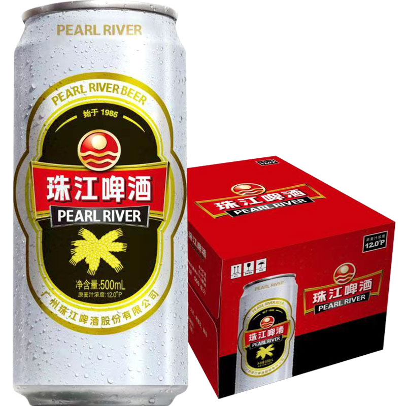 珠江啤酒12度经典老珠江500ml*24罐