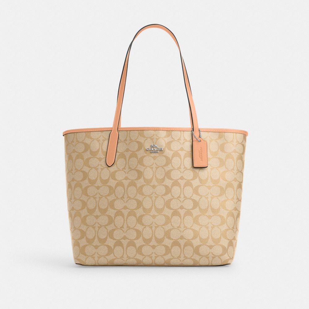 coach city tote bag in signature canvas