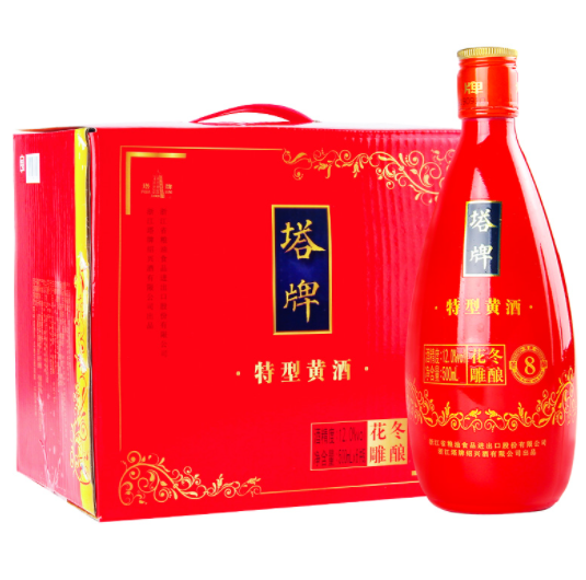 74.66元包邮！塔牌 冬酿花雕酒特型黄酒 500ml*6瓶