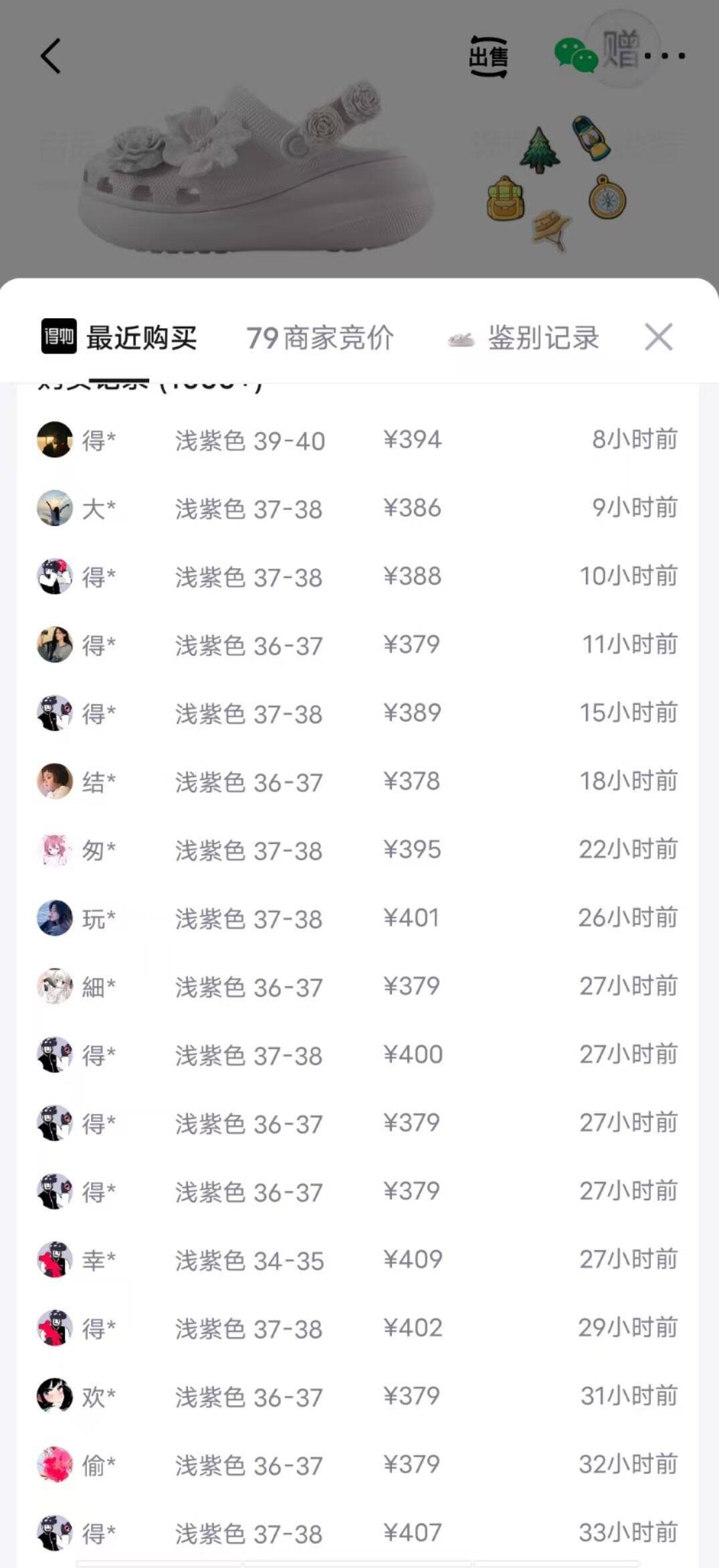 卡骆驰泡芙花束洞洞鞋到手283元