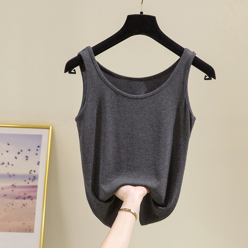 香蜜闺秀针织棉修身内搭辣妹基础背心