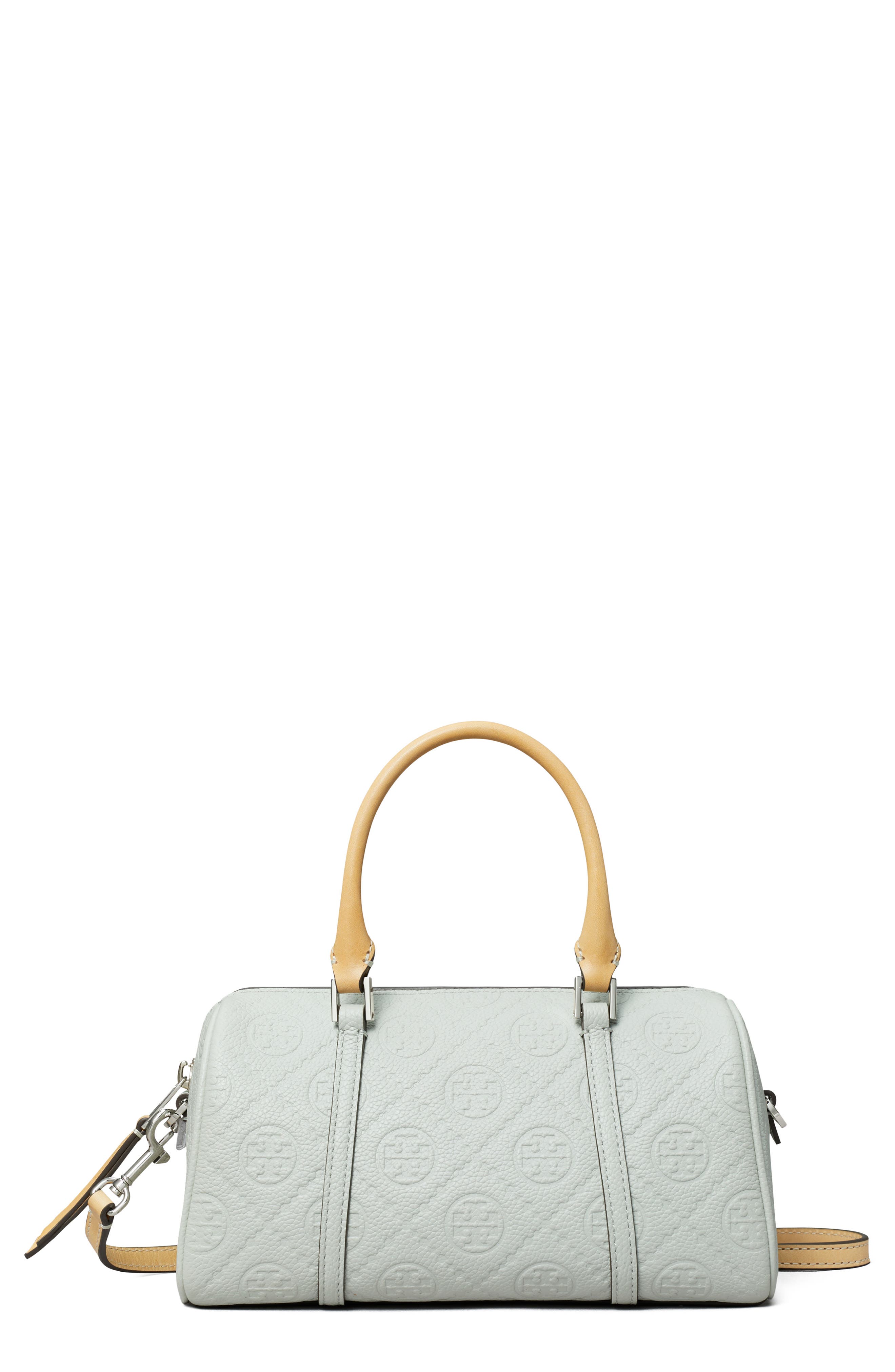 Tory Burch Mini T Monogram Leather Barrel Bag