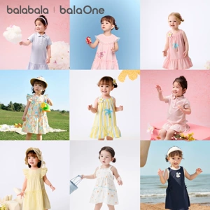 巴拉巴拉童装女童公主裙夏装儿童连衣裙纯棉衬衫小童女宝宝公主鞋