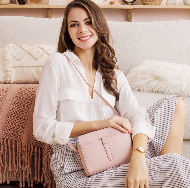 【女神节礼物】399元包邮！Fossil化石 女士真皮斜挎包