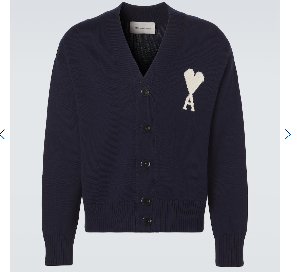 Ami藏青色开衫许光汉同款7折特惠