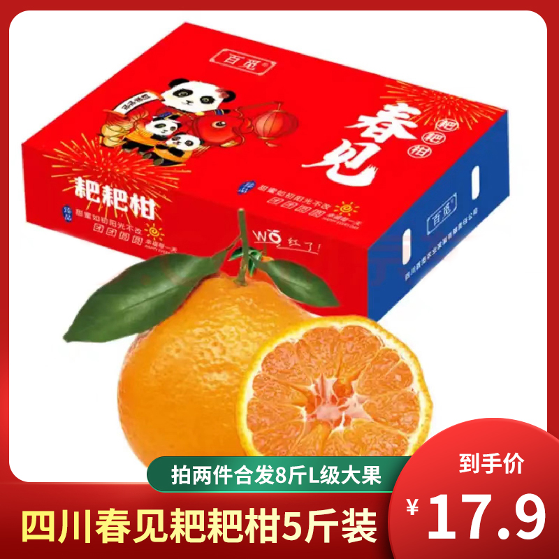 【已验货！旗舰店】四川春见耙耙柑 整箱 5斤中果