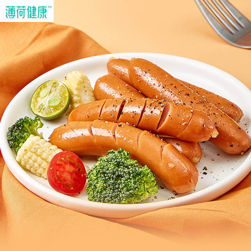 19元包邮！薄荷健康 低脂鸡胸肉肠10根