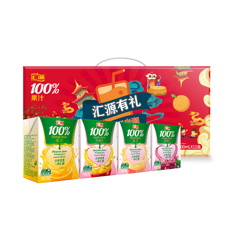 【汇源】国风礼盒果汁200ml*12
