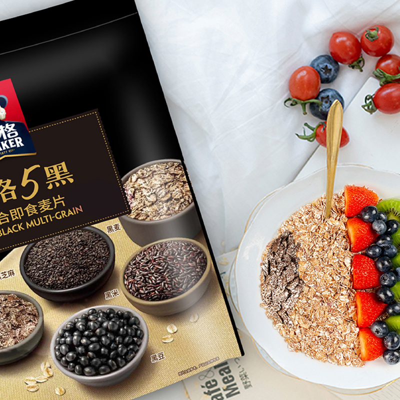 桂格5红五黑混合麦片860g+袋装480g/518g*2