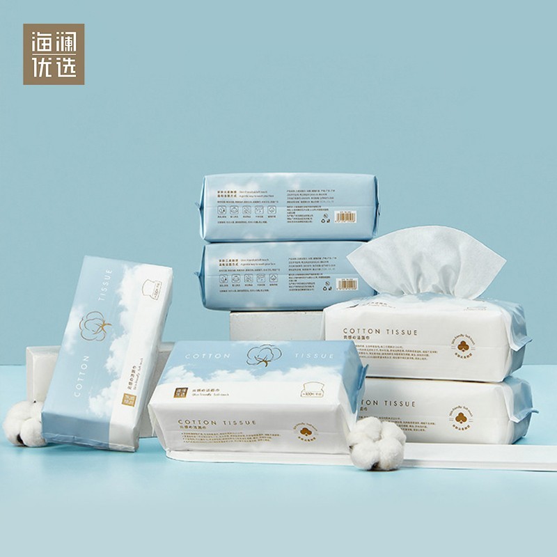 【京东好店】海澜优选 干湿两用洗脸巾 100片*3包