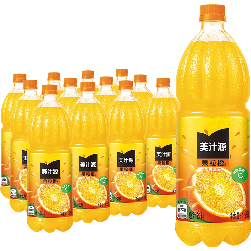 美汁源果粒橙1.25L*12瓶