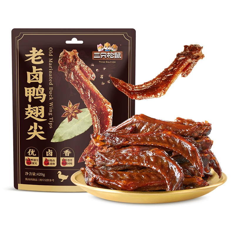 三只松鼠鸭翅尖420克20~22个