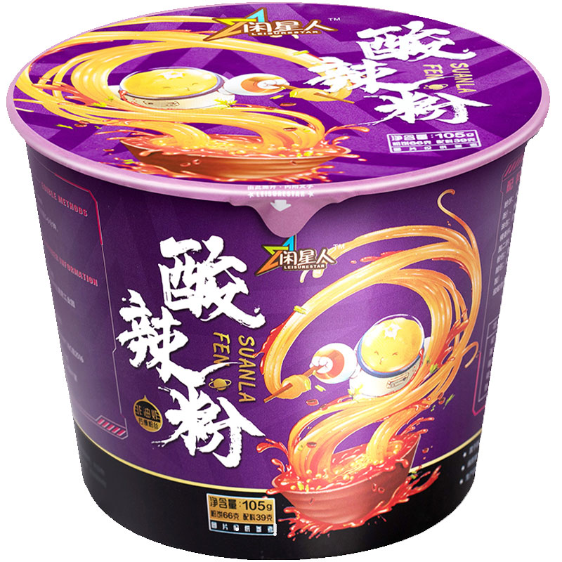 【闲星人】桶装酸辣粉105g/桶共6桶