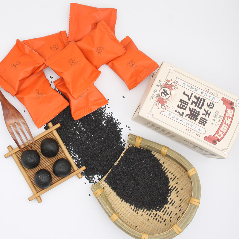 陈家坊九蒸晒九无蔗糖黑芝麻丸8颗*3盒