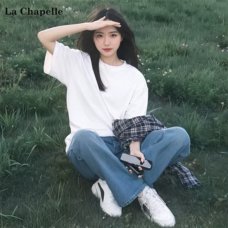 拉夏贝尔重磅纯棉短袖