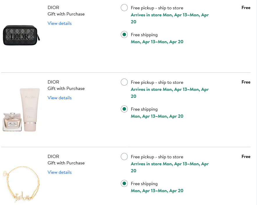 Nordstrom Dior J'adore Knotted Bracelet GWP