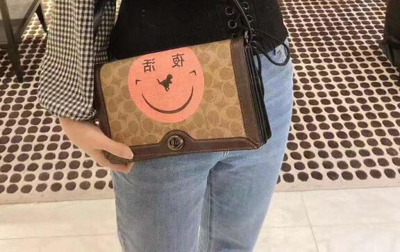 Coach 蔻驰riley 女士斜挎包棕色夜话 3折 130 拔草哦