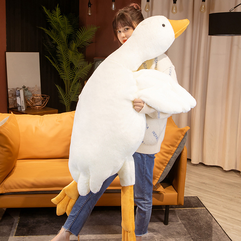  沐瑾 白色大鹅抱枕 1.3米