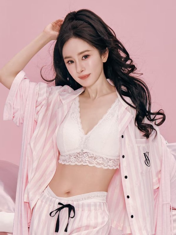 Victoria's Secret 杨幂类似款 缎面短袖睡衣套装
