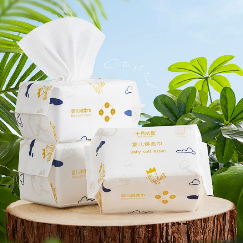 十月结晶小萌鸡绵柔巾80*3包