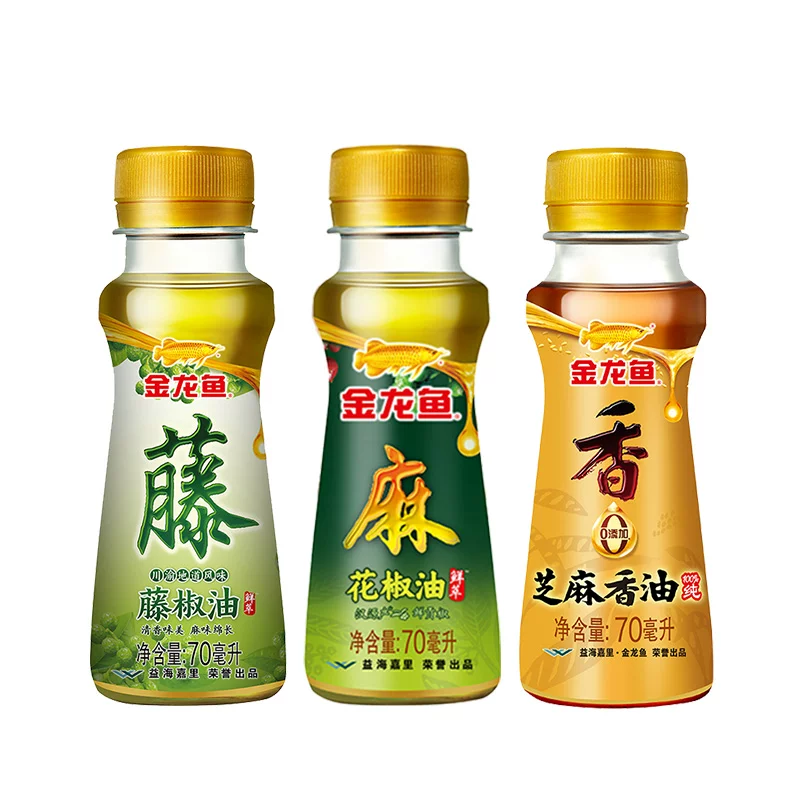 金龙鱼花藤椒油香油酱油调味组合4瓶
