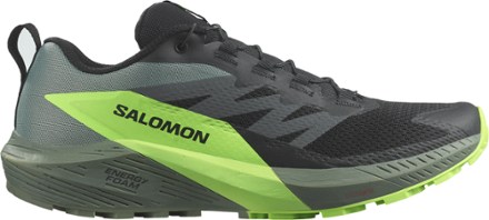 Salomon Sense Ride 5 萨洛蒙男士跑鞋 Black/Laurel Wreath/Green 8