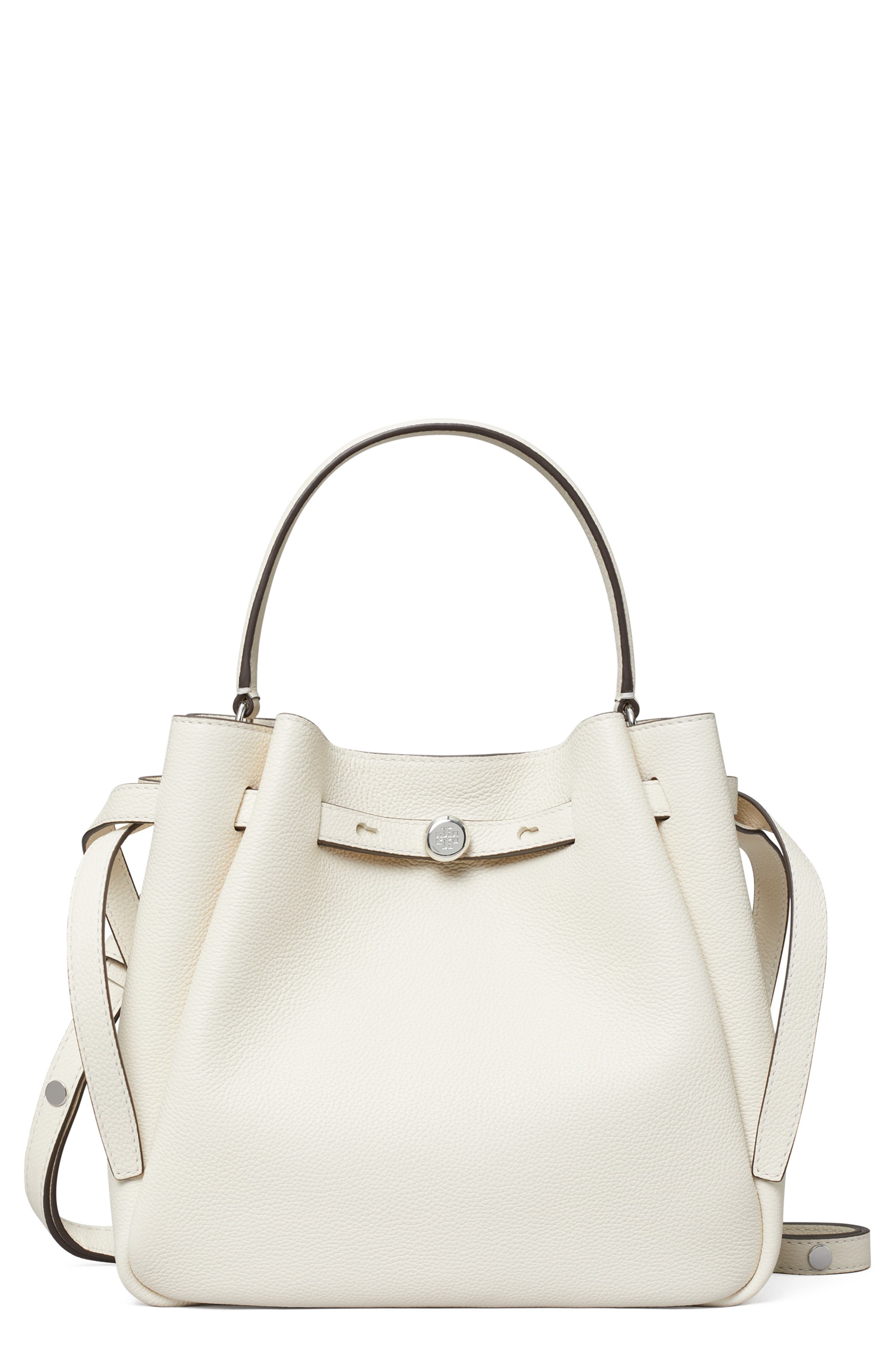 Tory Burch Romy Pebble Leather Bucket Bag