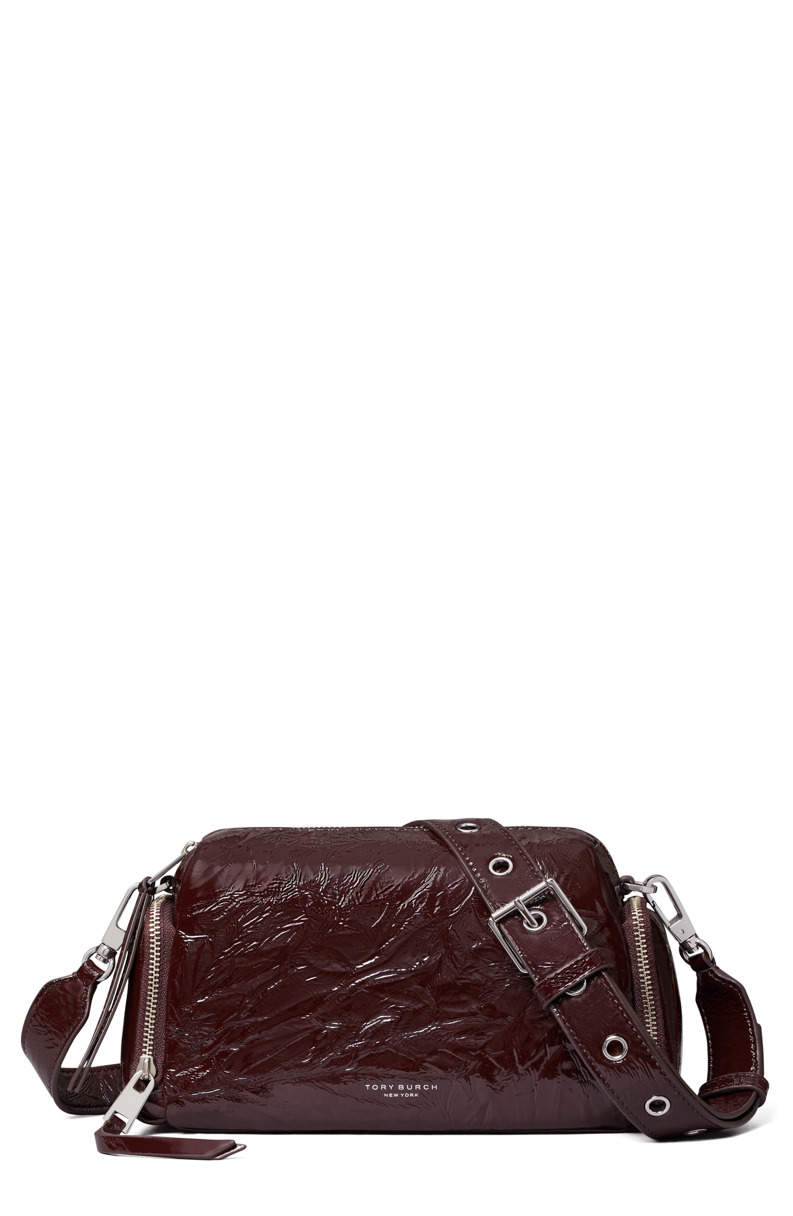 Tory Burch Perry Voyager Crinkled Patent 单肩包