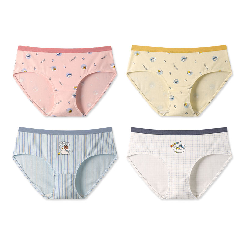 【芬腾】中腰提臀卡通布朗熊三角裤