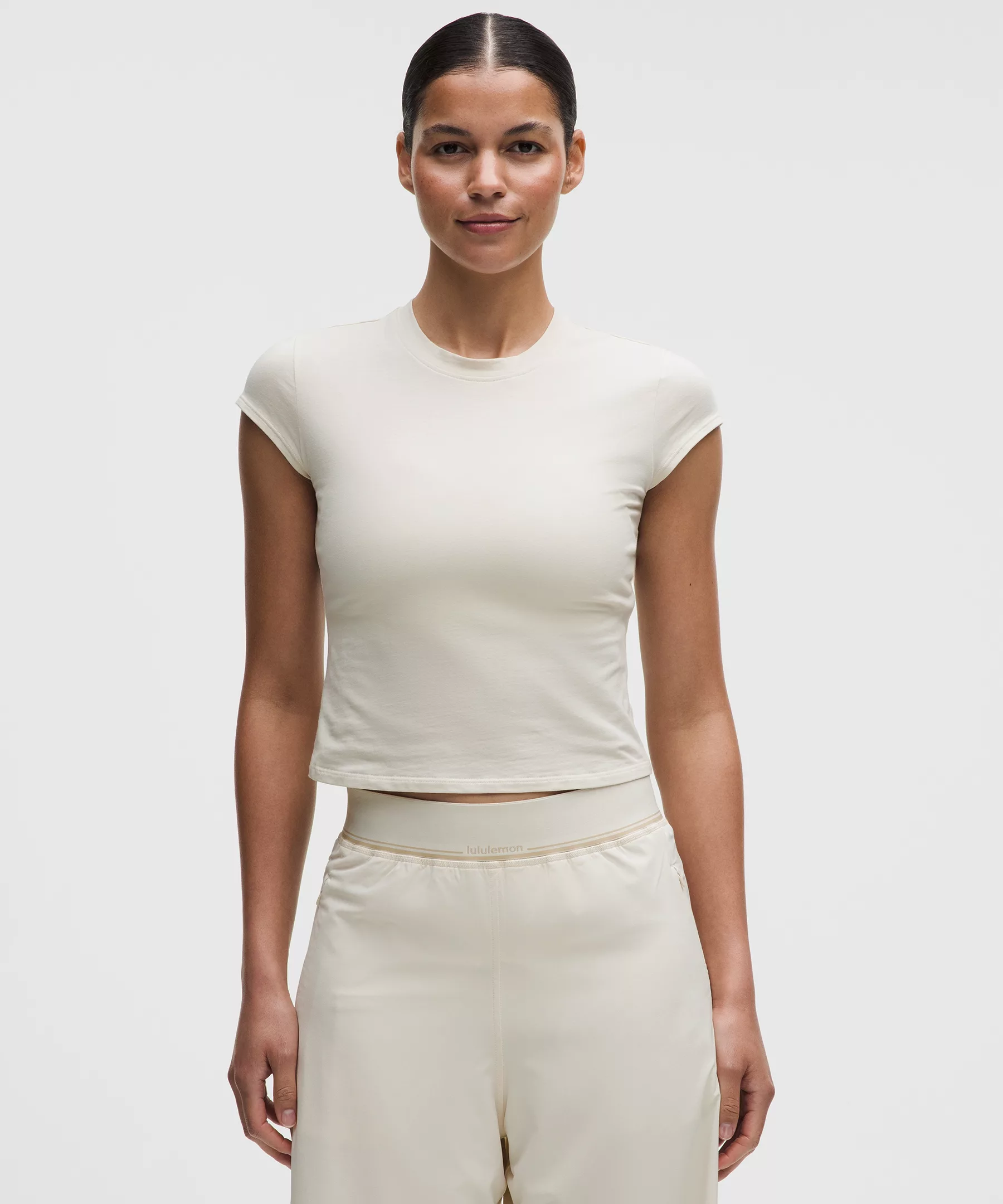 Lululemon Organic Cotton Baby 女士T恤 Light Ivory L