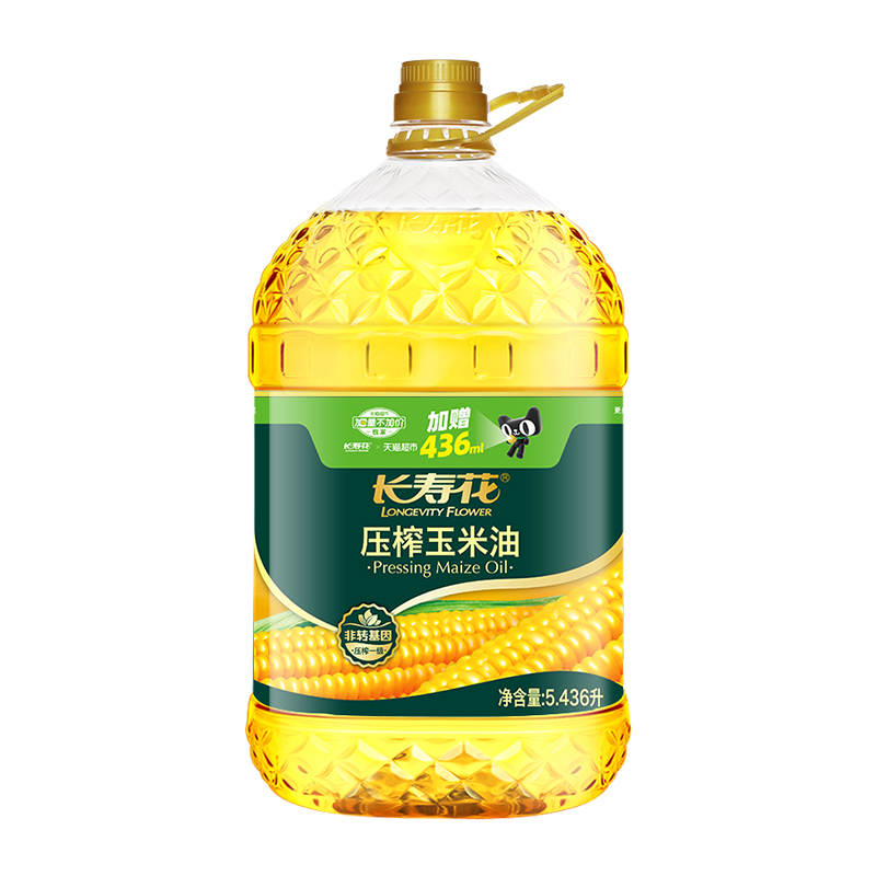 长寿花玉米油5.436L一级烘焙食用油