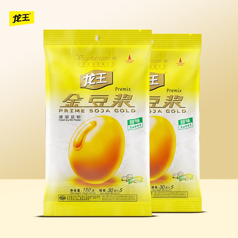 【JD旗舰店】龙王豆浆 甜味豆浆粉150g*2袋