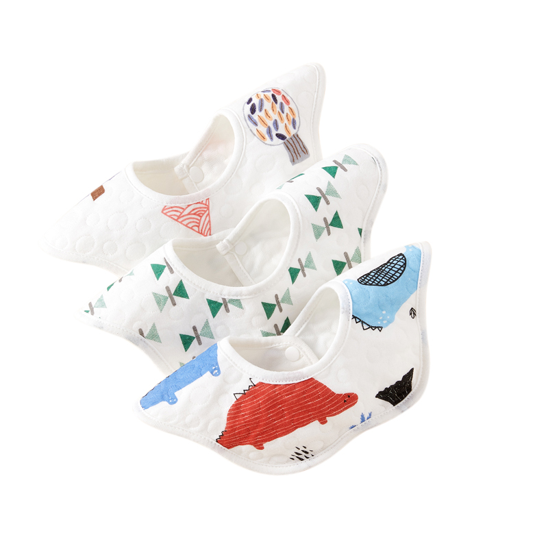 【贝肽斯】口水巾婴儿围嘴3条