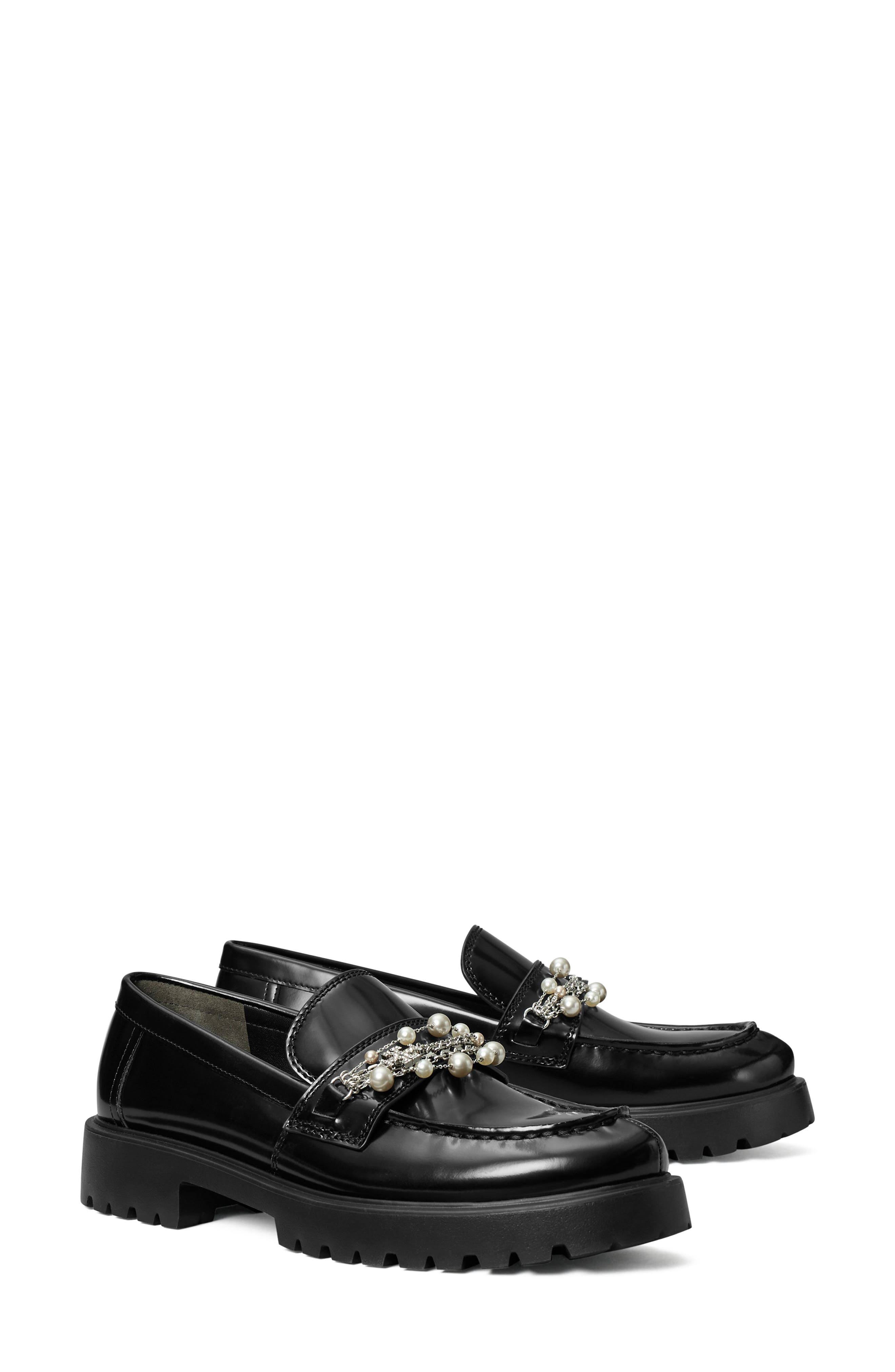 Tory Burch Classic Embellished Lug Sole Loafer